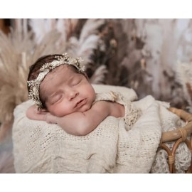 Kate 8x8ft Boho Arch Pampas Grass Backdrop for Pregnant Beige Wall Background