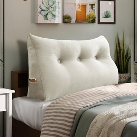 8 lbs Thickened Twin Wedge Pillow Headboard College Dorm Bed Velvet Wedge Pillow Backrest Support Triangular Headboard Pillows with Side Pocket, Dorm Bedding Essentials for Girls & Boys