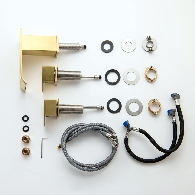 Beiyi Roman Tub Faucet Brushed Gold Deck Mount Waterfall Bathtub