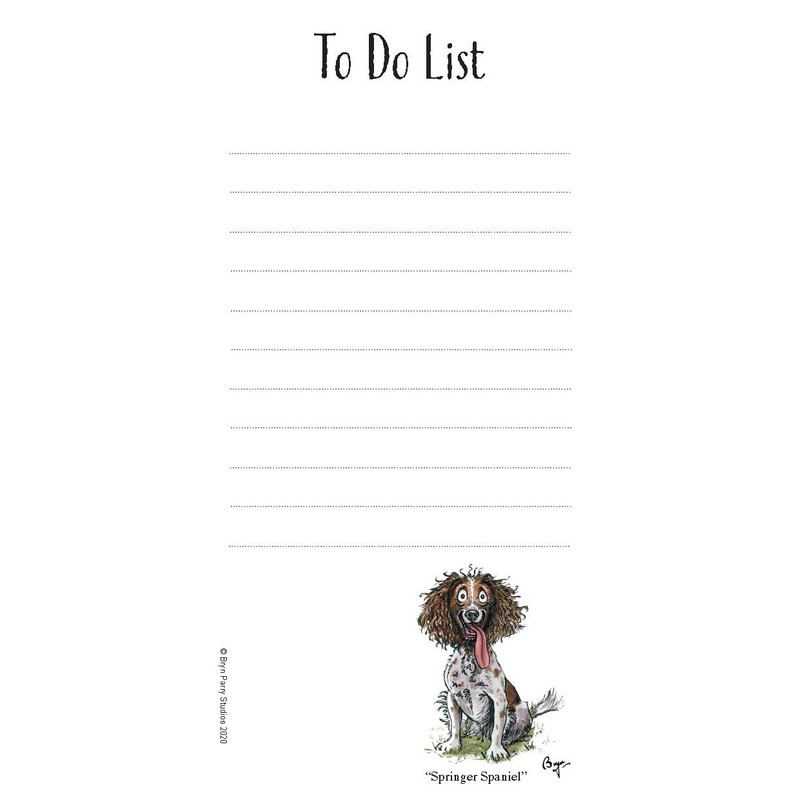to Do List Magnetic Notepad. Working Dogs by Bryn Parry
