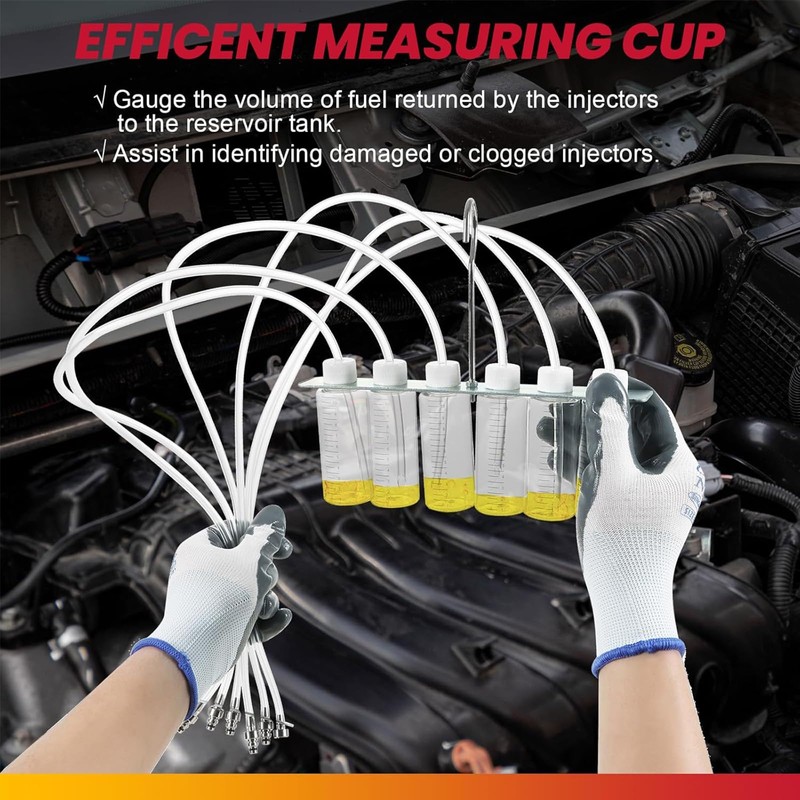 DASBET 6 Cylinder Diesel Injector Flow Meter Diagnostic Set |