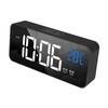 LED Alarm Electric Clock Multifunctional Exquisite Mirrored Surface Silent Bedside