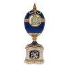 BestPysanky 1904 Kelch Chanticleer Blue Enamel Royal Russian Egg with