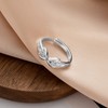 NEVEGE Silver Rings for Women Infinity Love Promise Rings Silver