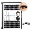 Bodermincer Pestañas postizas de volumen, 84 unidades, rizo D, anchas,