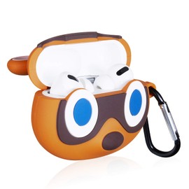 Lupct Cartoon Case for AirPod Pro 2019/Pro 2 Gen 2022 Cover Cases Cute Funny Fashion Cool Design for Boys Teen Girls Girly Kids Fun Character 3D Animal Kawaii for AirPods Air Pods Pro (Brown Raccoon)