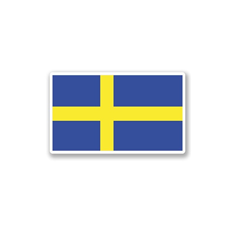 2 x 10cm/100mm Sweden Swedish Flag Window Cling Sticker Car