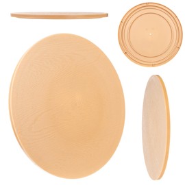 KADAX Table Top for Flower Stand Aytre, Diameter 29.5 cm, Plastic Shelf for Plant Stand, Round Replacement Table Top for Flower Table (Wood Look)