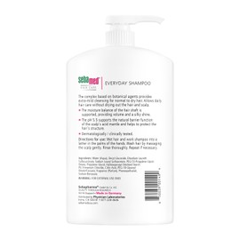 SEBAMED seba med Everyday Shampoo for All Hair Types and Sensitive Scalp 33.8 Fl. Oz (1L) Hypoallergenic Dermatologist Recommended pH 5.5 Soap and Alkali Free
