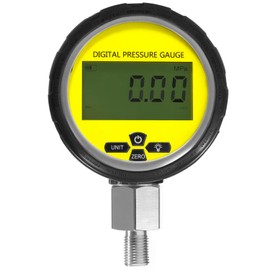 Digital Hydraulic Pressure Gauge 10000 PSI/700BAR with 1/4-Inch NPT Connector, Hydraulic Pressure Tester with Gauge Boot Protector Cover (Black)