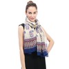 Lina & Lily Elephant Boho Print Women's Scarf Shawl Wrap