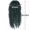 GNIMEGIL Long Curly Wigs for Women Deep Emerald Green Ombre