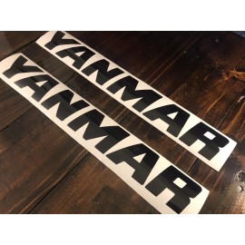Yanmar 18” Sticker Black (2 Set) Decal Excavator Construction Loader Skidsteer