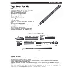 Penn State Industries PKYOGAAP Yoga Twist Ballpoint Pen Kit Woodturning Project (1pack, Antique Pewter)