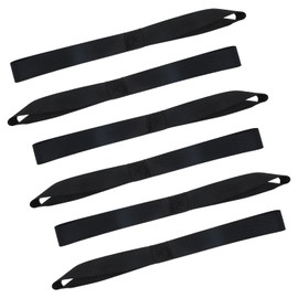 6 PCS Soft Loop Tie Down Straps, 4500LB Breaking Strength Motorcycle Tie Down Straps Heavy Duty Webbed Nylon Lashing Loops for Securing Trailering Bike Motorcycles UTV Dirt Bike Lawn Equipment(Black)