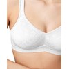 Wonderbra womens Women's Wireless With Wide Underbust Wonderband Bras, White,