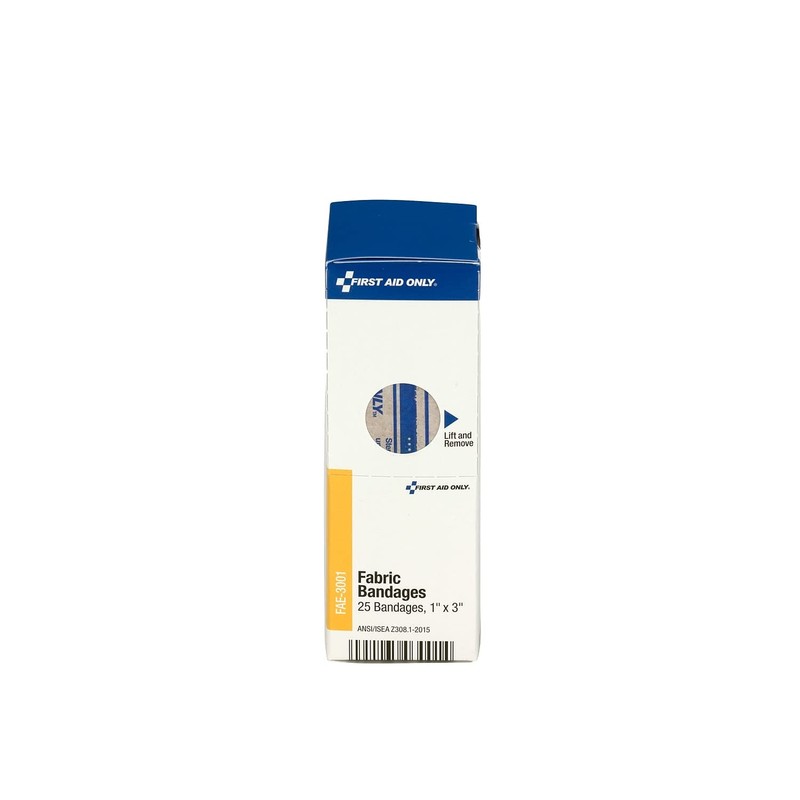 First Aid Only, Inc FAE3001 Fabric Bandages, 1-Inch x 3-Inch,