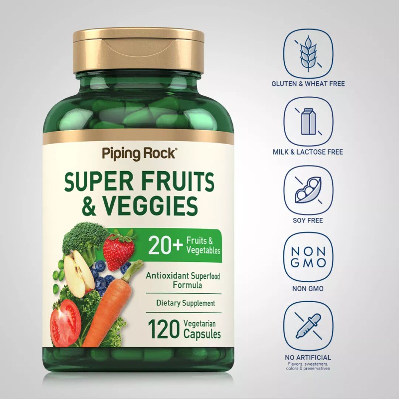 Piping Rock Fruits and Veggies Supplement | 120 Capsules |
