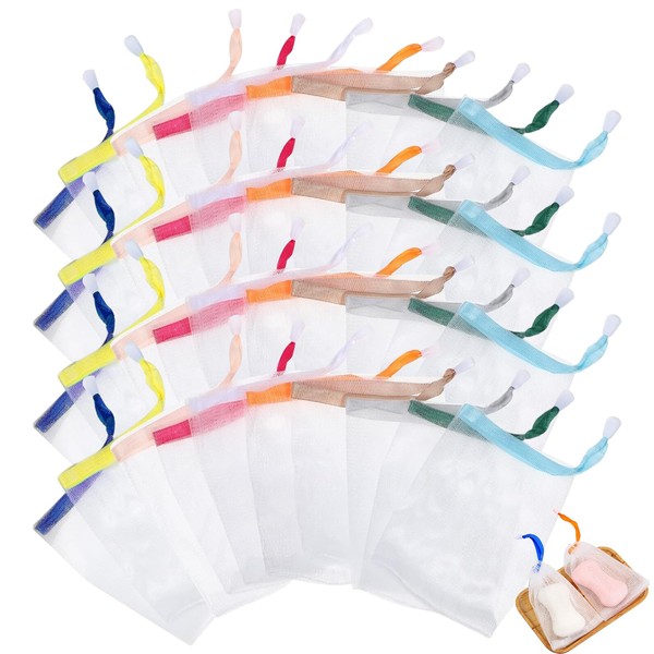 Pack of 40 Soap Bags for Solid Soap, Soap Net