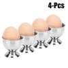 PIQIUQIU Set of 4 Egg Cup Holder Stainless Steel Egg
