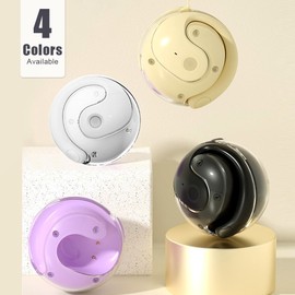 Sonicefit Wireless Hanging Earbuds Bluetooth 5.4 Headphones, Waterproof Bass Stereo Open Earbuds Bluetooth Noise Cancellation Over Earbuds Headsets Wireless Earbuds for Workout,Running (Black)