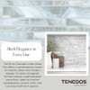 Tenedos HTC285 Silver Cascade Linear Glass Mosaic Tile