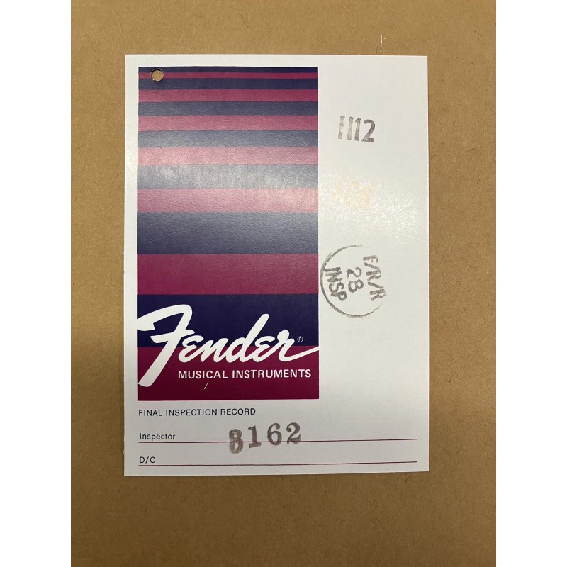 Fender Tolex Inspection Tag