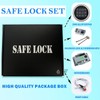 Gun Safe Lock Replacement,Chrome Keypad Electronic Safe Lock with Solenoid
