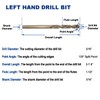3/16-Inch Cobalt Steel M35 Left Hand Drill Bit for Removing