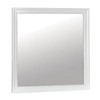 Benjara RYLA Dresser Vanity Mirror, 38 Inch Square Frame, White