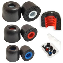 Luckvan Memory Foam Tips Replacement Earbuds Tips Fit 4.5mm-6mm Anti-Slip Isolation Noise Replacement Ear Tips for in-Ear Earphones with Storage Box