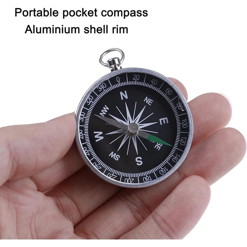 Pocket Compass, Mini Portable Compass, Hiking Compass, Navigation Walkers Camping