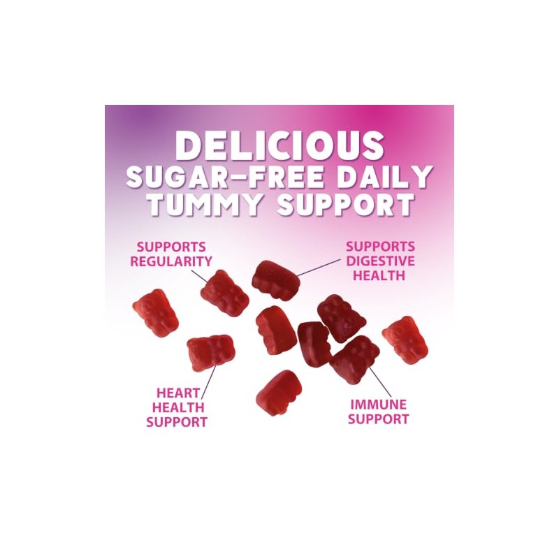 Fiber Gummies – Sugar Free Prebiotic Plant-Based Fiber 4g per