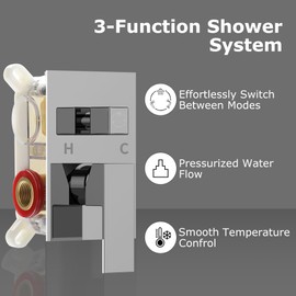 TRE Home Shower Faucet Set Rain Shower Head with Handheld Spray, Shower Valve Kit Shower Faucet, Shower System Shower Set, Bathroom Shower Faucet Set Shower Fixtures (Chrome)