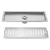 Large Flow Stainless Steel Rectangle Shower Floor Drain Bathroom Drainage