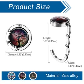 OIDEA Handbag Hook Portable 3 Pieces Hook Handbag Table Hanging Foldable Metal Restaurant Cafe Wallet