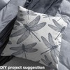 Feelyou Dragonfly Outdoor Fabric by The Yard, Natual Animal Upholstery