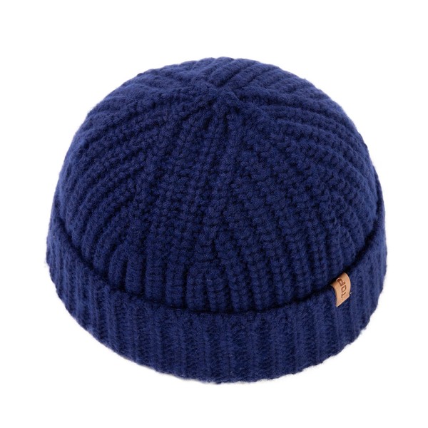 TOP-EX Winter Merino Wool Fisherman Short Beanies Hats for Men