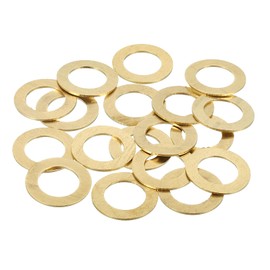 sourcing map 28 Pack Brass Flat Washer, M12 Copper Washers Crush Washer Kit Assortment, 12mm ID, 20mm OD, 0.8mm Thick for Bolts Screws Machinery Repair, Outdoor Construction
