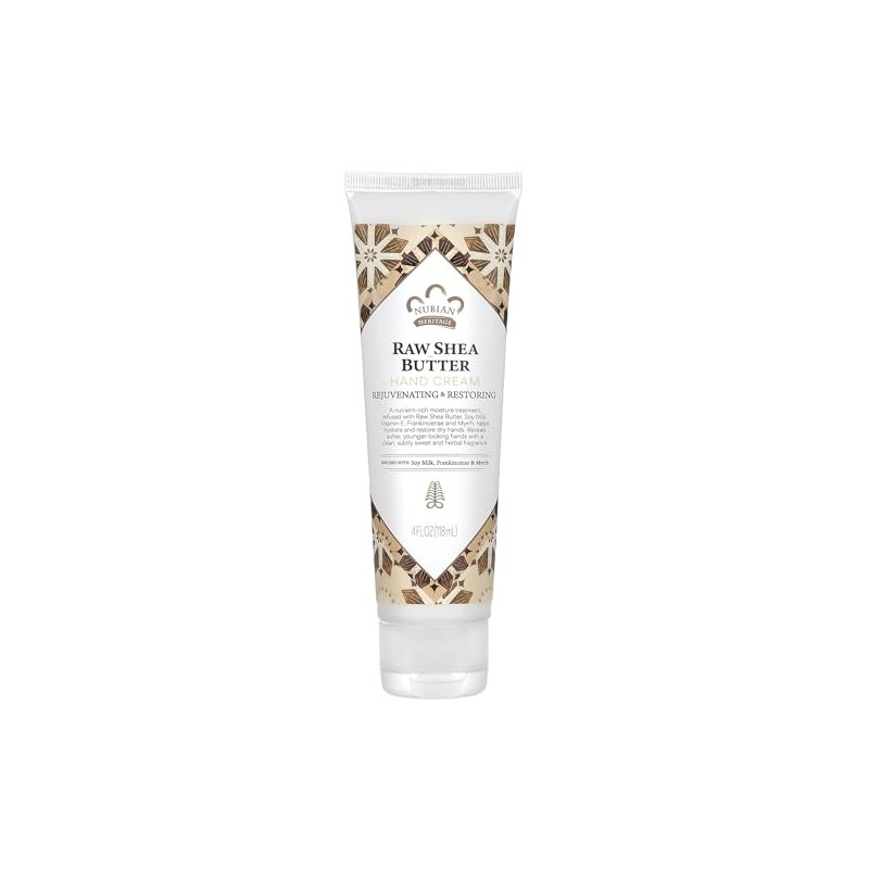Nubian Heritage Hand Cream, Raw Shea and Myrrh, 4 Ounce