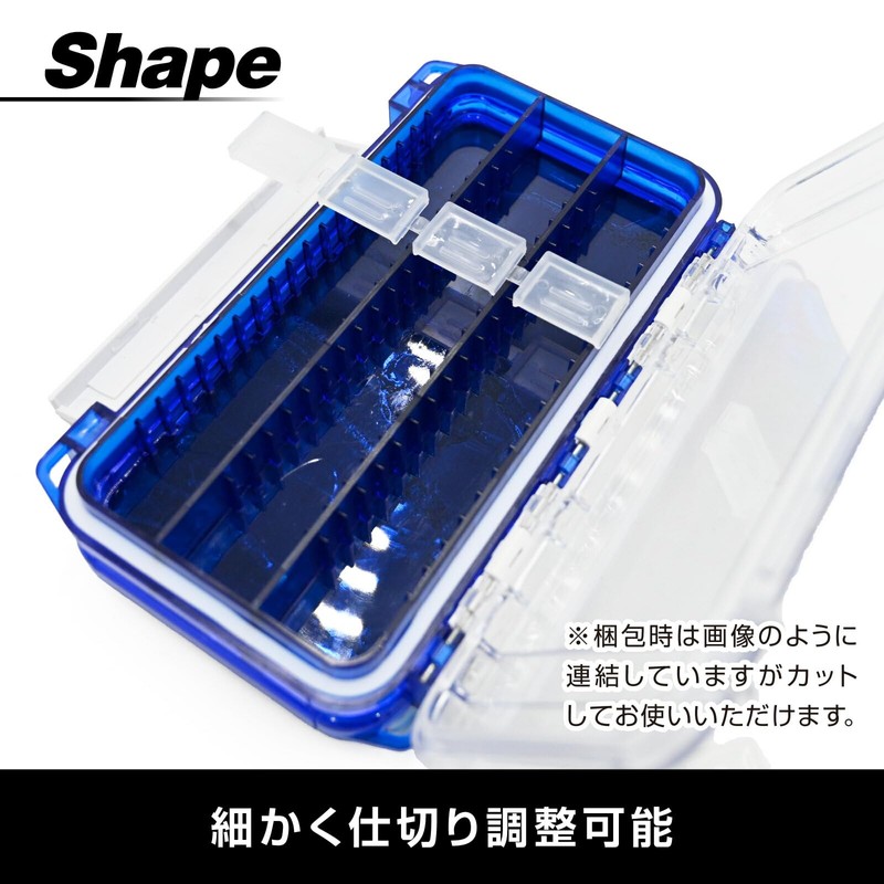 waku fimac Light Game Tackle Box Double-Sided Storage Waterproof Divider