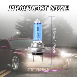 HAOBO 2PCS Halogen Light Bulb, Car Super Bright LED Bulb, H7 LED Bulbs, 12V 100W Low Beam and Fog Replacement Bulb, Plug-and-play, Super Bright Car Hod Halogen Lamp for Most Cars