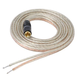 XMSJSIY RCA Speaker Wire Pigtail Bare Cable - Gold Plated RCA Connector High Level OFC Audio Cable for Amplifiers Subwoofer - DIY, 2 M