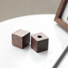 Wooden Single Pen Holder, 2-Piece Pen Stand, Cubic Pen Holder