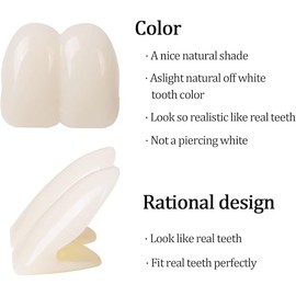 2 Pieces Custom Big Buck Teeth Caps for Clown (White)