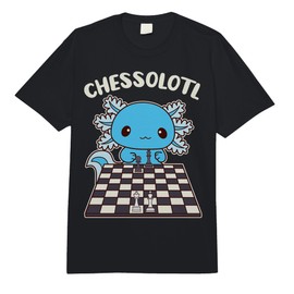 Chessolotl - Cute Blue Axolotl Playing Chess - Comfort Colors Adult Heavyweight T-Shirt