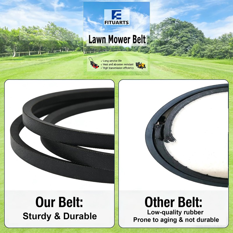 FITUARTS Lawn Mower 180808 Secondary Deck Belt for Craftsman 48