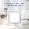 POWERENG Bathroom Exhaust Fan with Light,9.8 in Panel,6000K 12W Square
