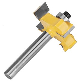 Broca enrutadora de carburo cementado de 4 cuchillas, cortador de limpieza de fondo plano, herramienta de corte para fresado de carpintería(4-Blade T Slot Router Bit 6x3/8)