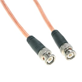 Amphenol CO-142BNCX200-004 RG142 High Temp Coaxial Cable, BNC Male to Male, 4', Black